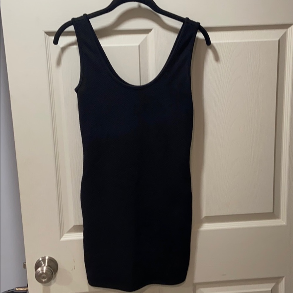 Forever 21 Black Ribbed Bodycon Dress
